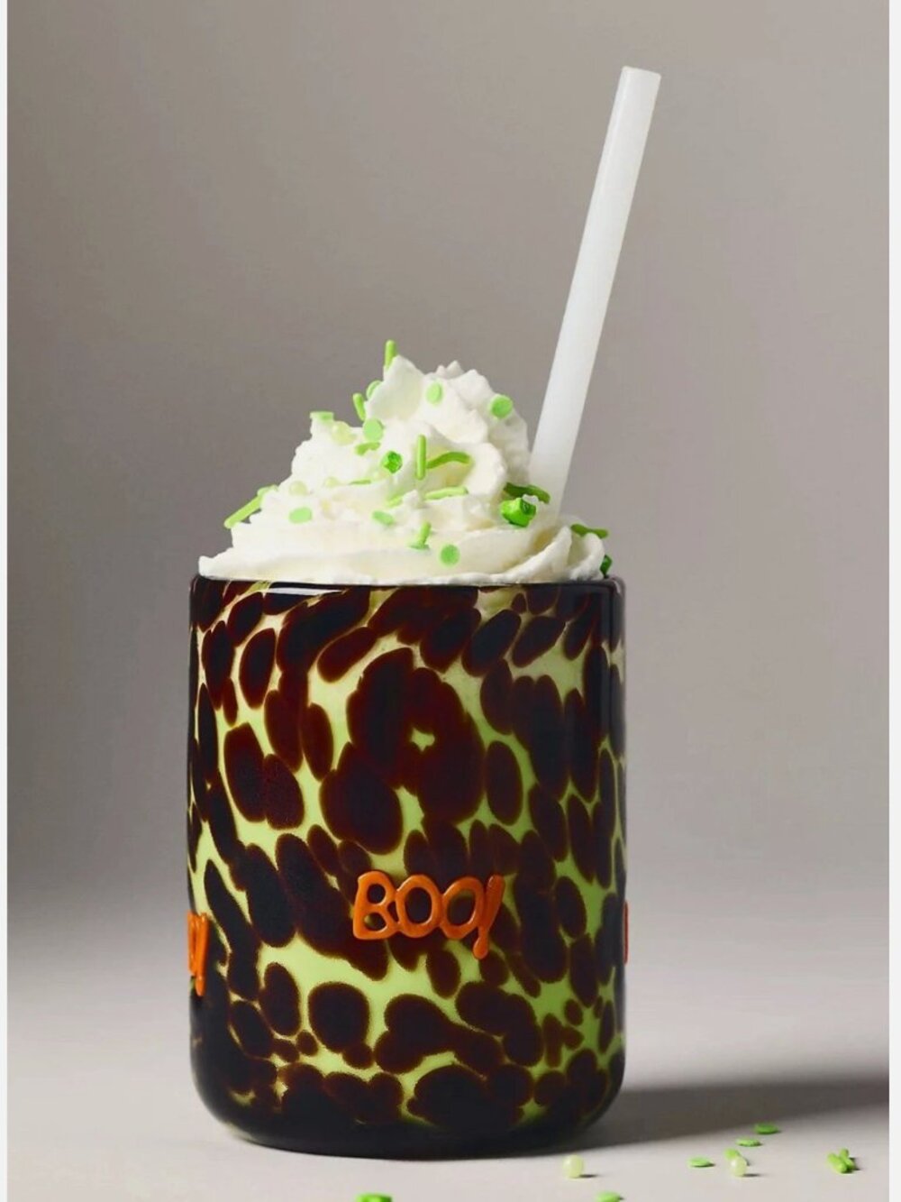 NIB Anthropologie Mystic Halloween Icon Juice Glass in Boo